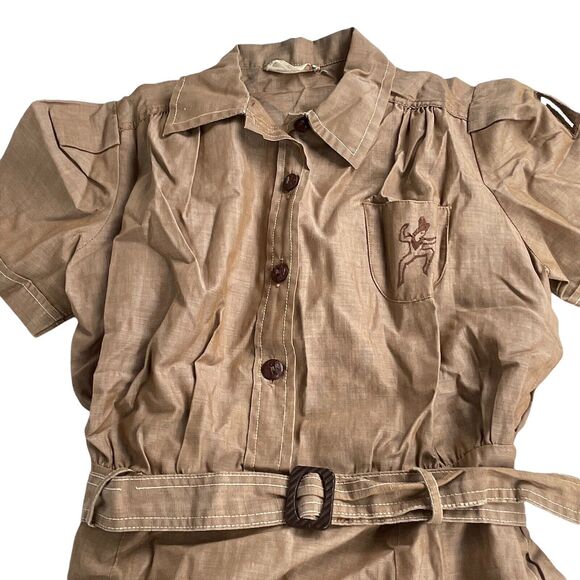 Vintage Brownie Scout Uniform 1950's Girls Beanie & Headband Rare Group - Picture 3 of 8